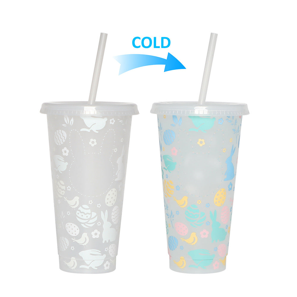 710Ml temperature-sensitive plastic color-changing cup