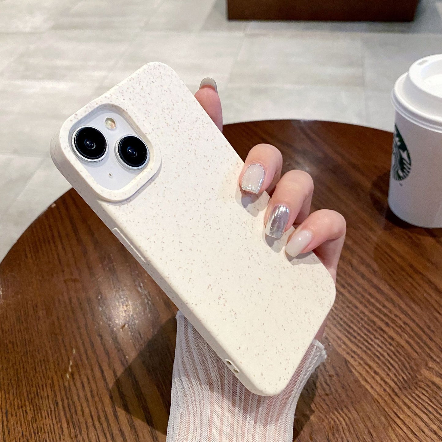 Estuche de trigo para iPhone 16 Pro 11 13 de color sólido de primera calidad con interior de TPU a prueba de golpes 