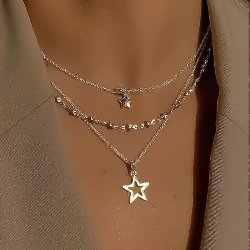 Multi-Layer Star Pendant Necklace