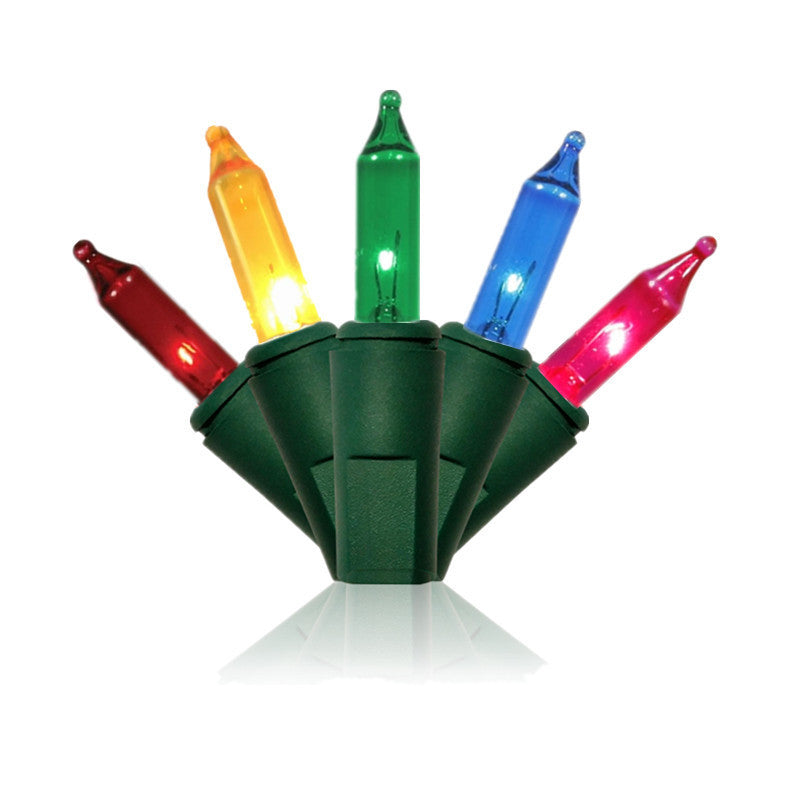 Cadena de bombillas de tungsteno con luz de color de 110V estándar de EE. UU., 100 luces 
