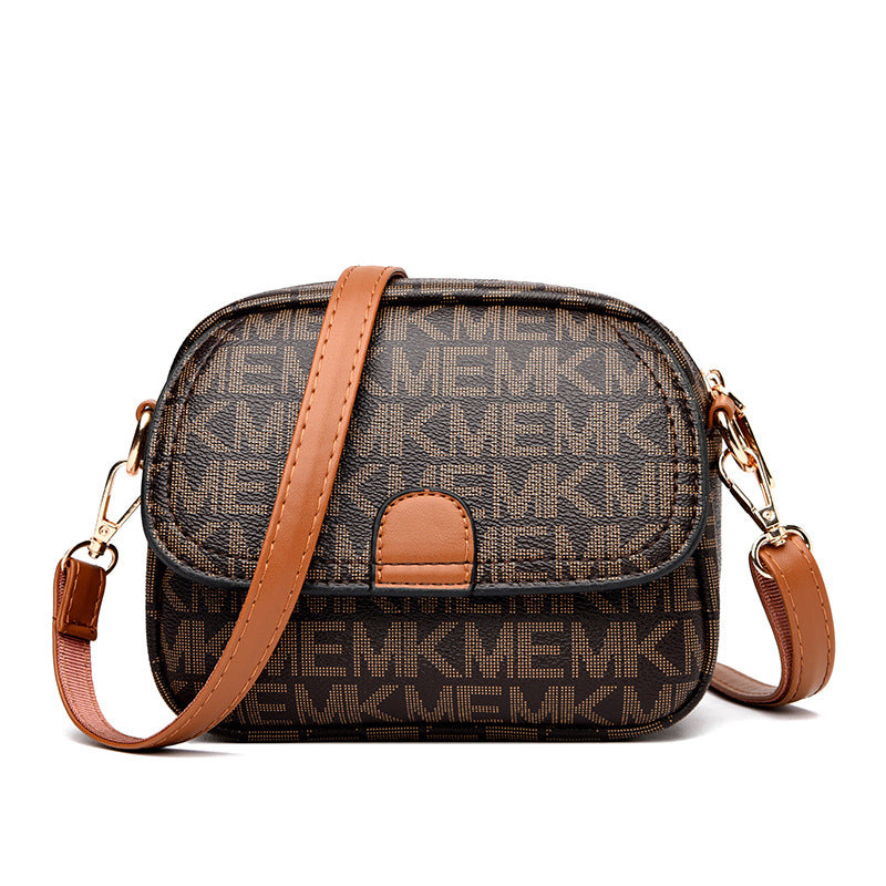 Printed small square bag messenger bag
