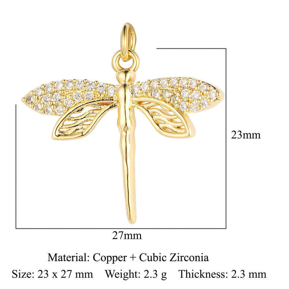 Colgante de cobre y circonita con forma de estrella y sol 