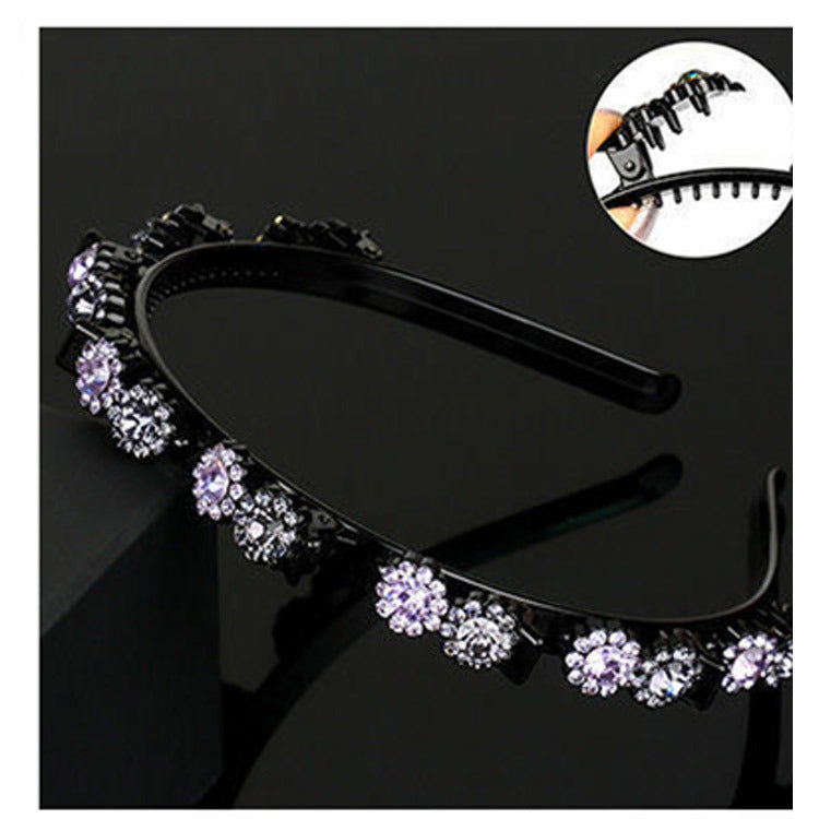 Sunflower rhinestone broken hair headband