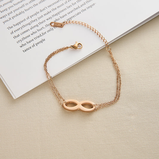 Titanium Steel Infinite Double-Layer Bracelet
