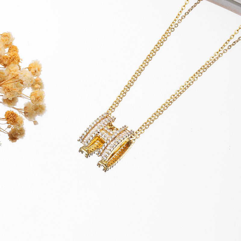 Titanium Steel Copper Pendant Necklace