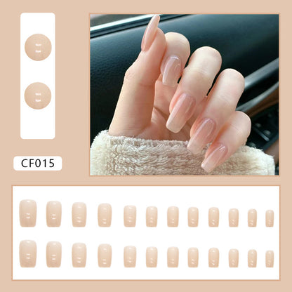Glossy Solid Color Square Nails