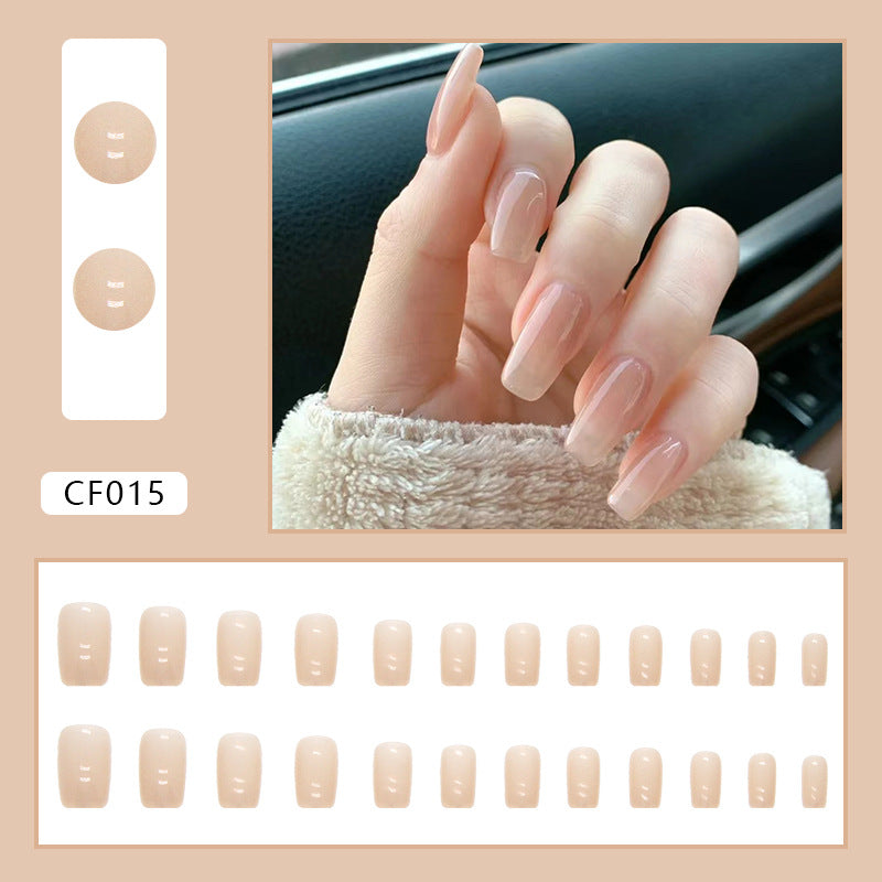 Nude Sweet Square Nails