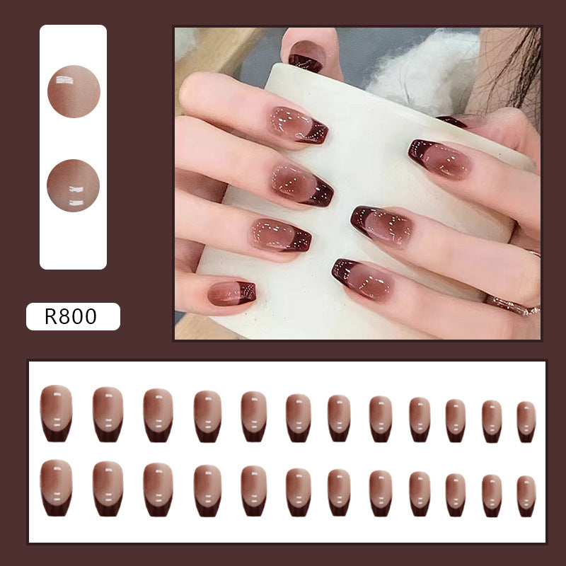Short Ballet French Fake Nails
