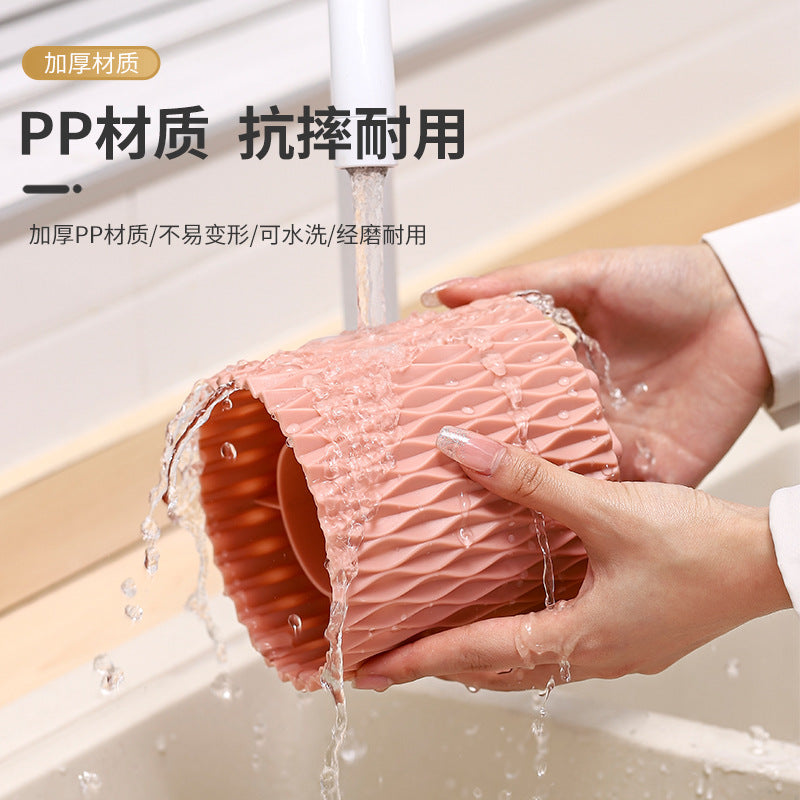 360-Degree Rotating Large Capacity Makeup Brush Holder Dustproof