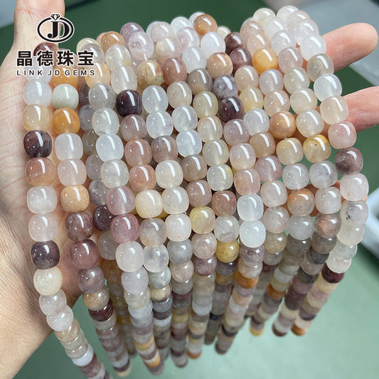 8/10Mm Natural Violet Stone Old Bead Apple Bead Bracelet
