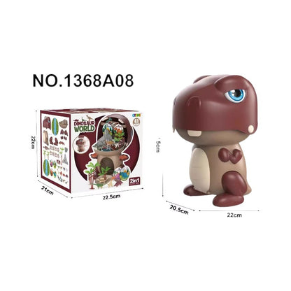 Children's Pretend Play Kitchen Toy Set: Girls' Cooking Rice Cooking Kitchen Utensil Tableware Dinosaur Storage Set