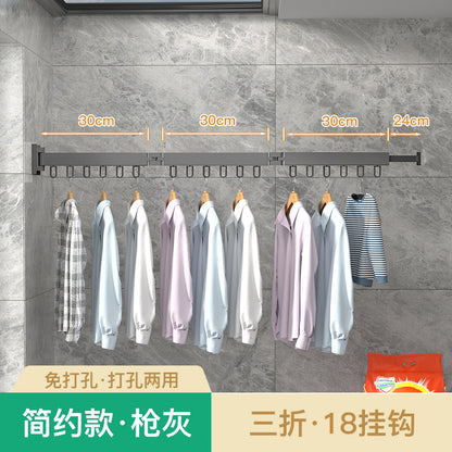 Folding Telescopic Clothes Rack