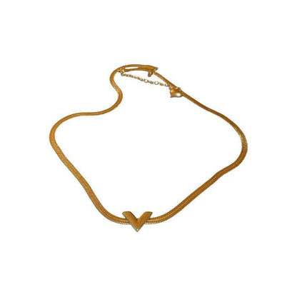 Titanium steel letter love necklace