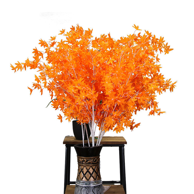 Background with decorative maple leaves