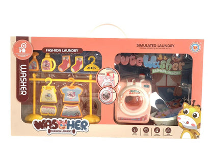 Children's Pretend Play Toy Simulation Washing Machine Mini Household Appliance Set Multidimensional Cognition