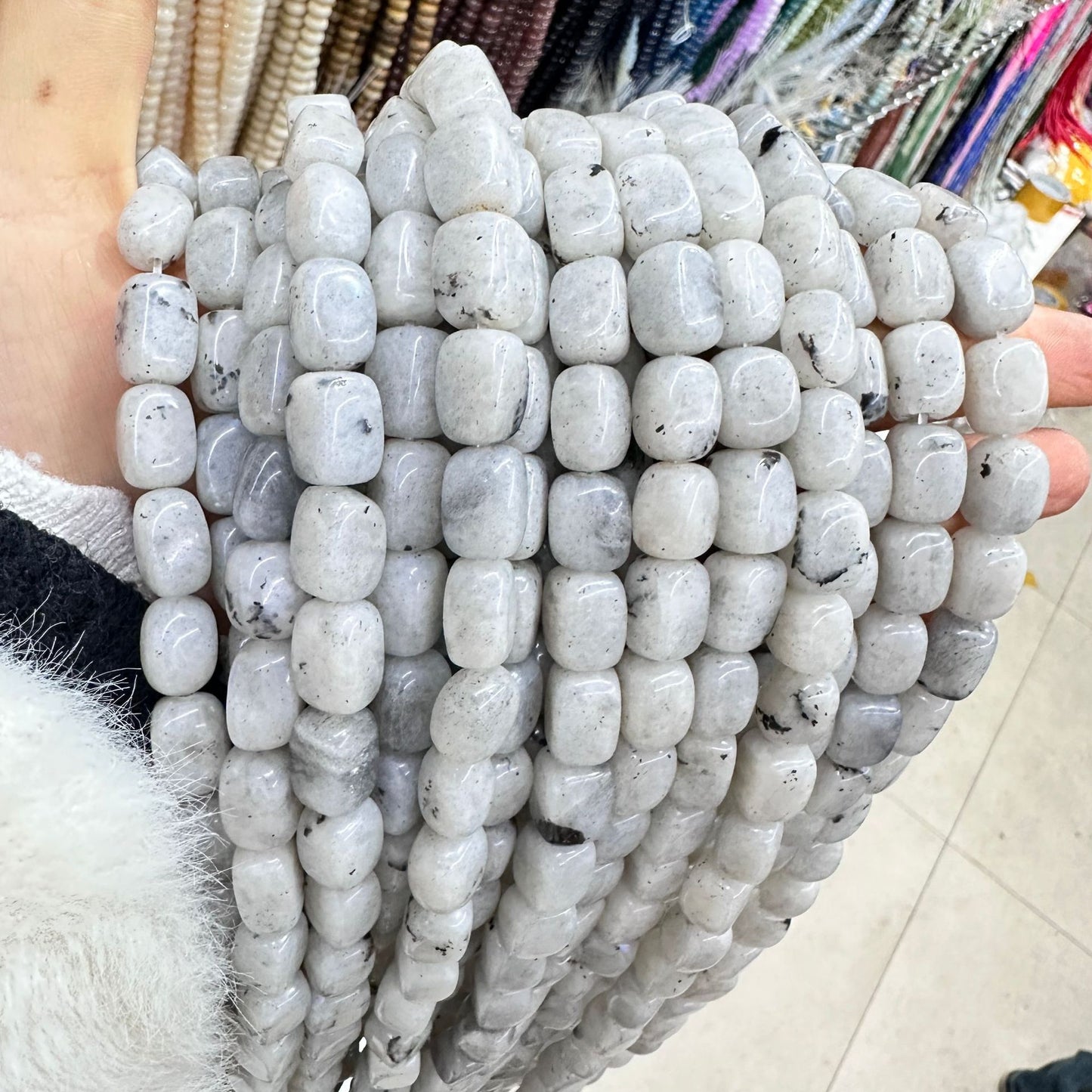 8*12mm natural stone lapis lazuli agate rounded square beads