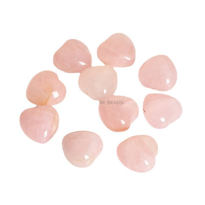 15Mm pink crystal peach heart semi-precious stone