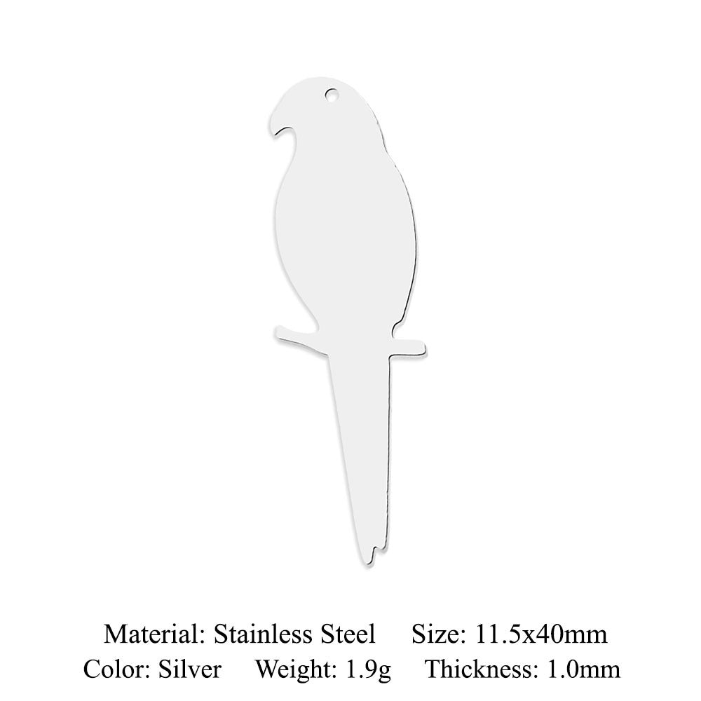 5 pcs/pack Hummingbird Moth Titanium Steel Pendant