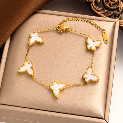Butterfly Titanium Steel Bracelet - Trendy & Versatile Design