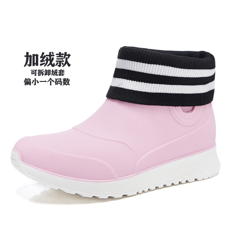 Fashion rain shoes waterproof glue shoes
