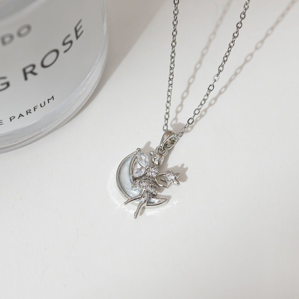 Fashion silver titanium steel necklace