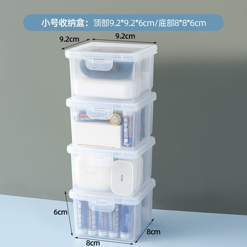 Portable Data Cable Storage Box Transparent Organizer