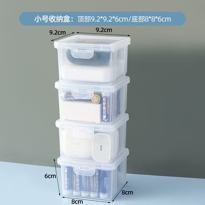 Portable Data Cable Storage Box Transparent Organizer
