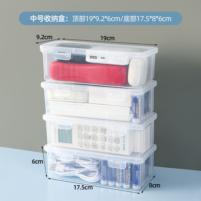 Portable Data Cable Storage Box Transparent Organizer