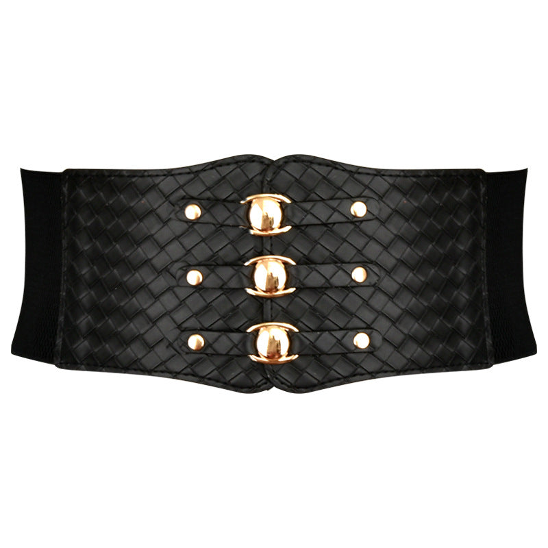 Elastic belt women's wide decoration