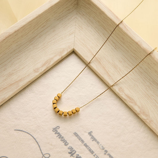 Titanium Steel Sugar Cube Necklace