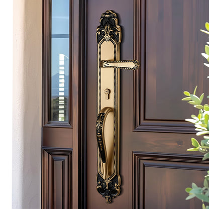 Brass door lock door lock handle