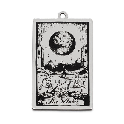 5 pcs/bag Tarot titanium steel pendant retro