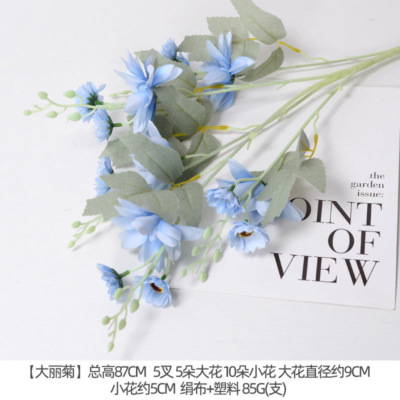 Artificial flowers blue series flowers plastic flowers wholesale