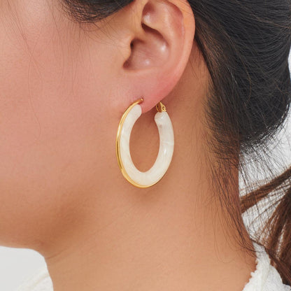 Acrylic resin earrings