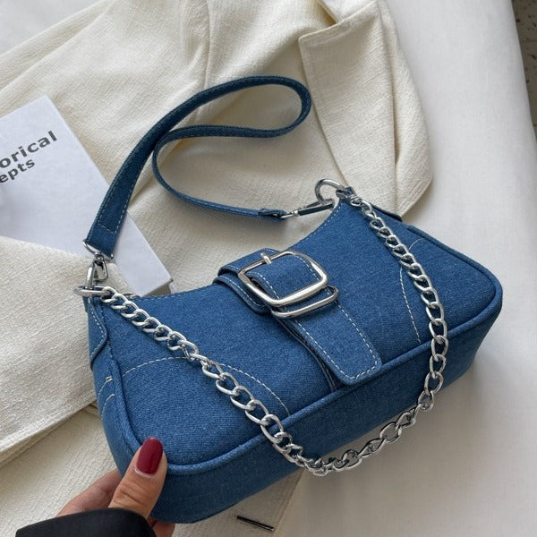 High-grade canvas chain crossbody bag