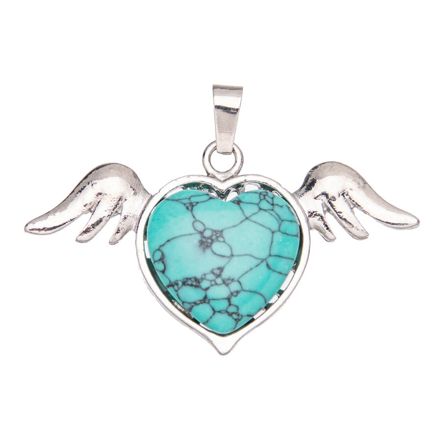 asas naturais de cristal amor pingente de cristal 