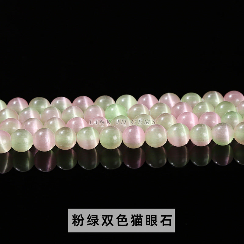 Two-color mixed-color opal round beads loose beads