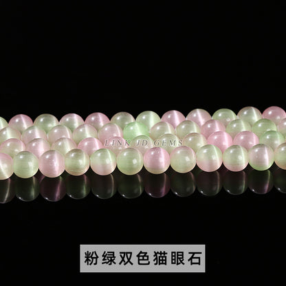 Two-color mixed-color opal round beads loose beads