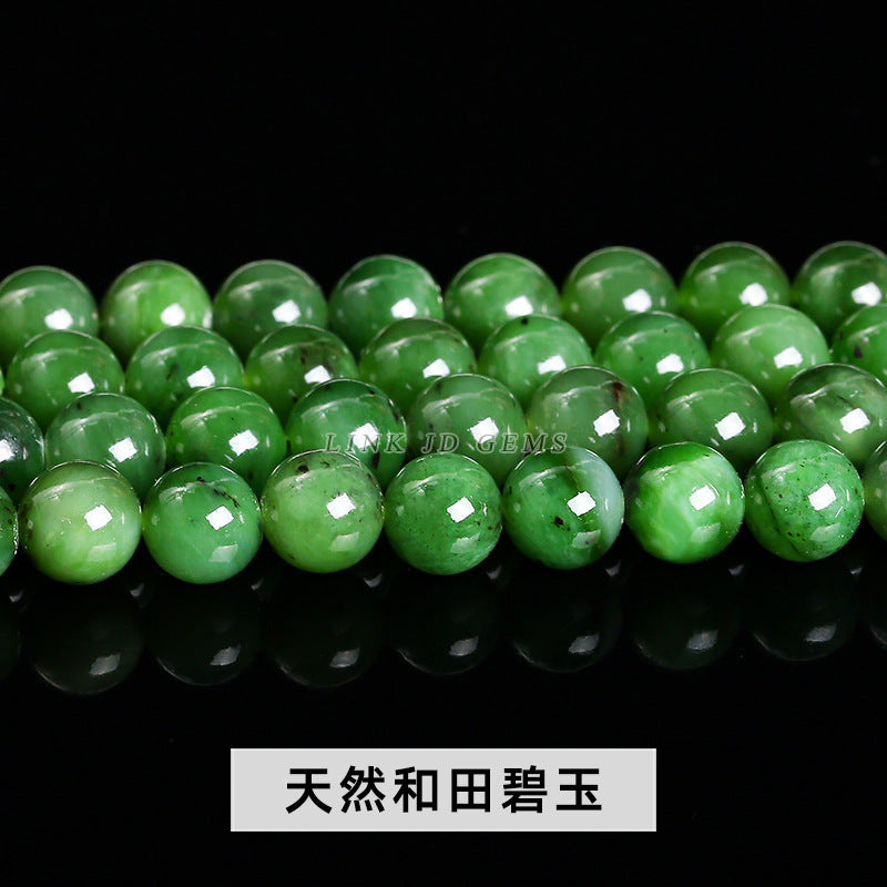 Hetian white jade loose bead jewelry accessories
