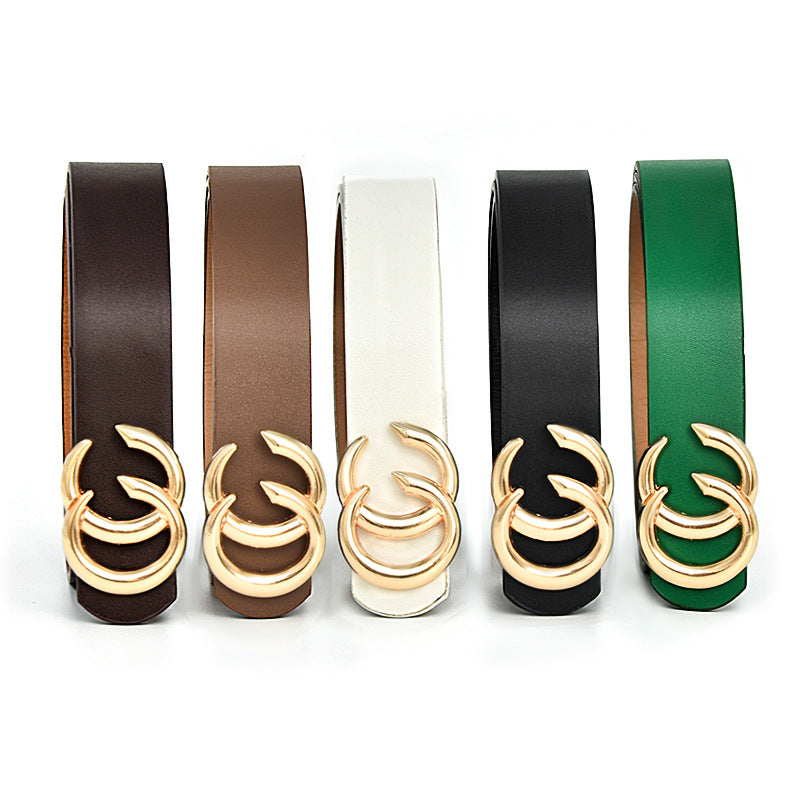 Faux leather decorative belt
