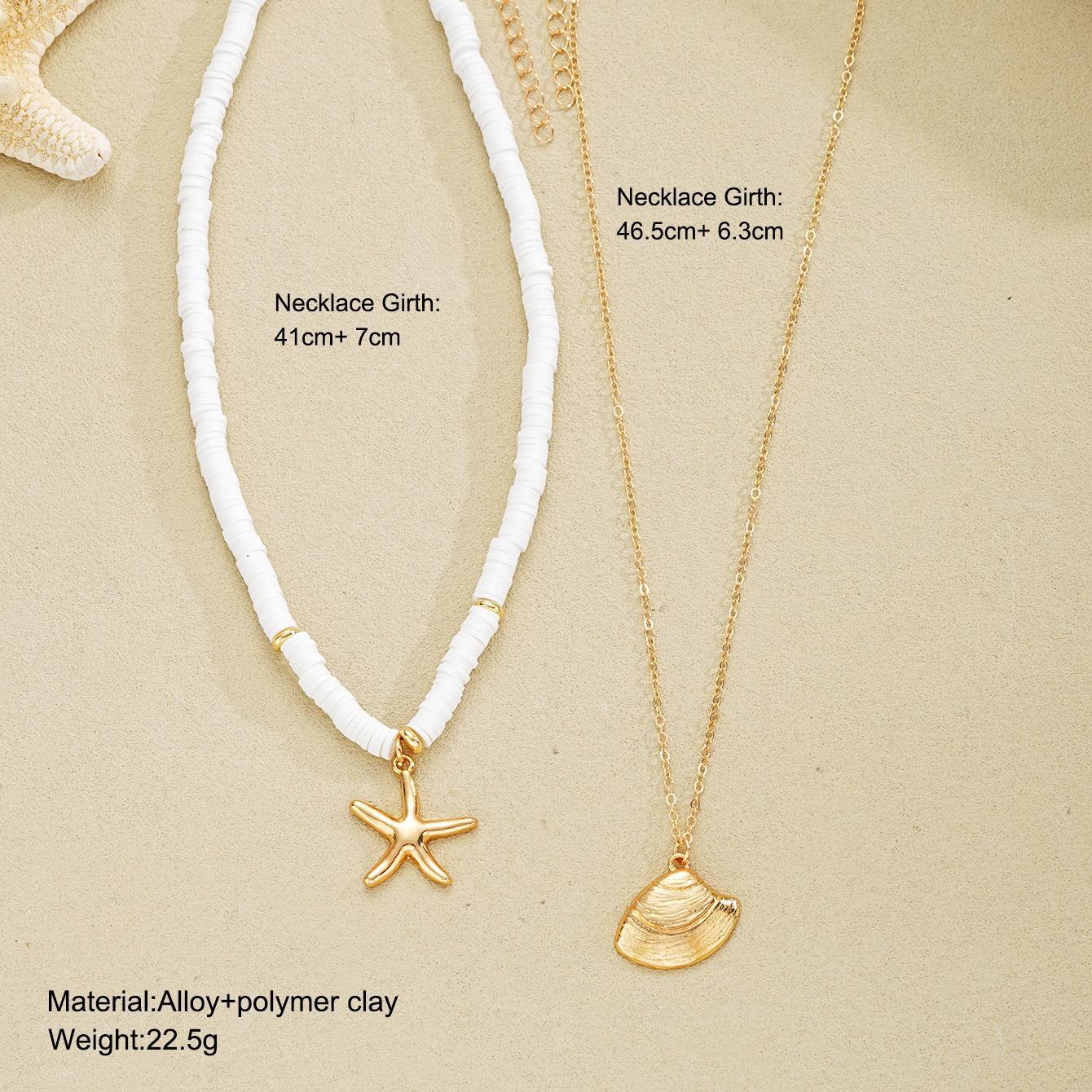 Starfish Shell Pearl Necklace