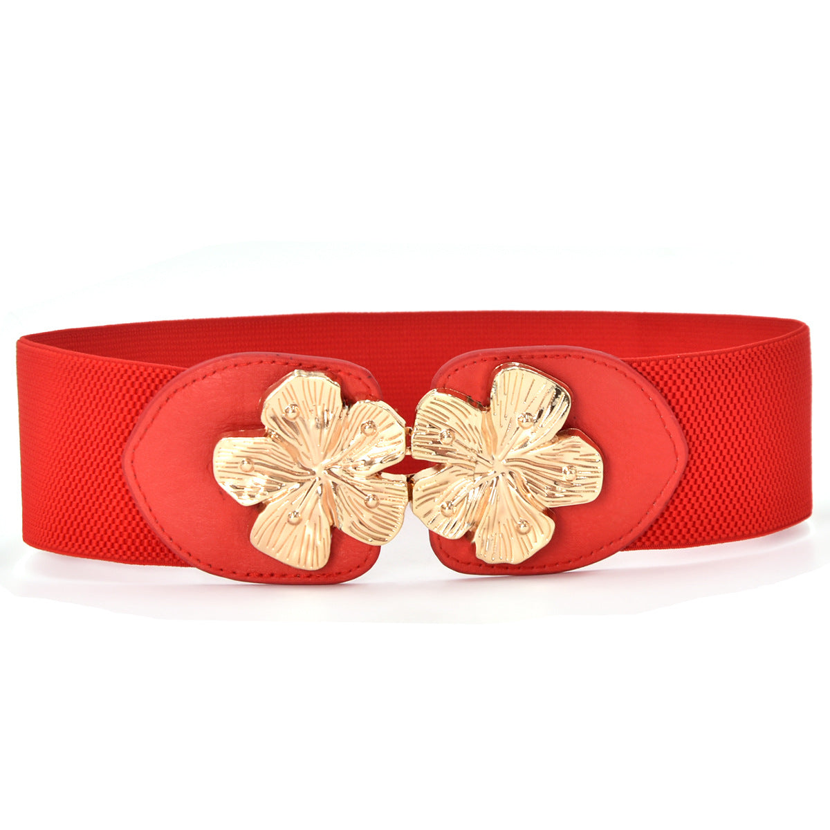 Elastic waist bright red belt