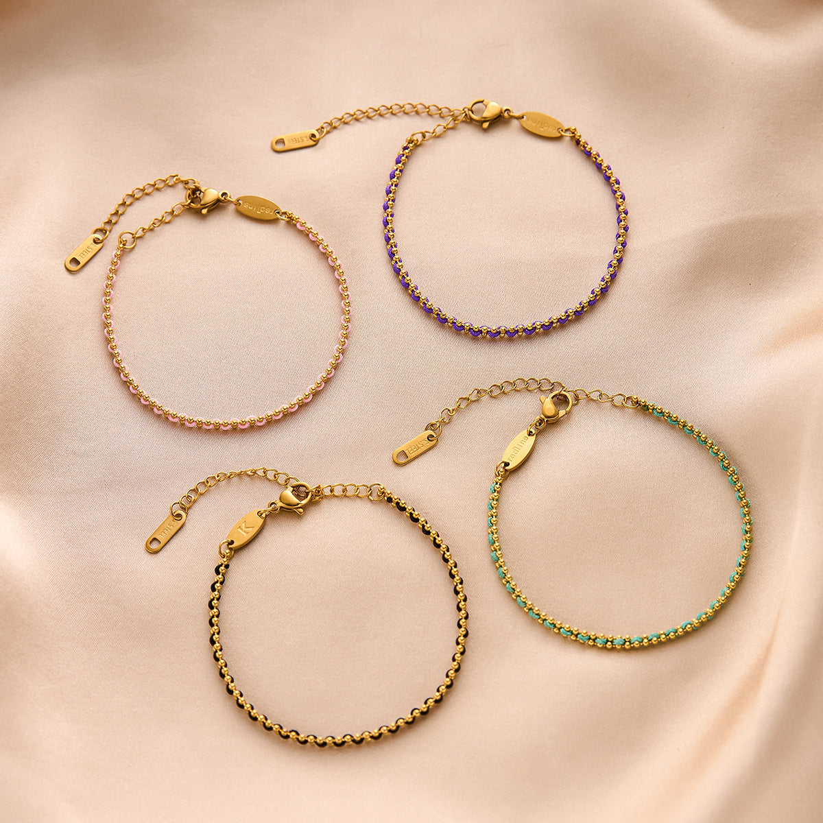 Titanium steel braided rope bracelet for women