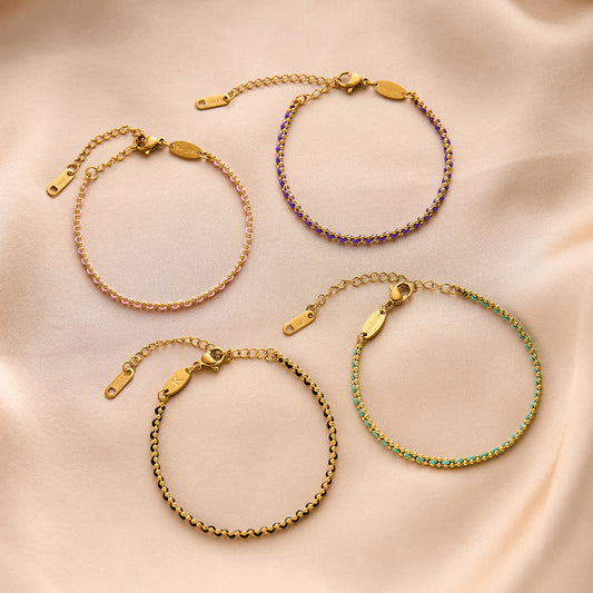 Titanium steel braided rope bracelet for women