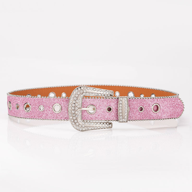Belt Rhinestone inlaid belt wholesale