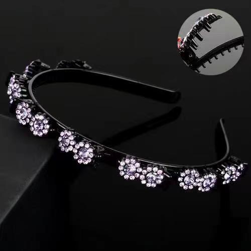 Hairband Fringe Styling Tool Women Rhinestone Clip