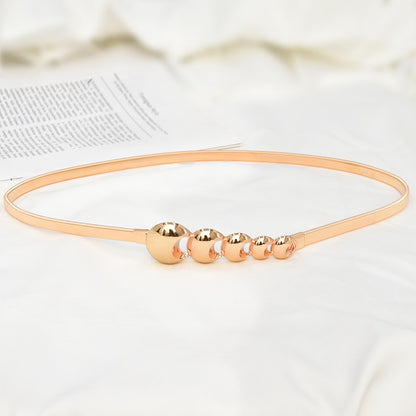 fashion Metal round buckle belt