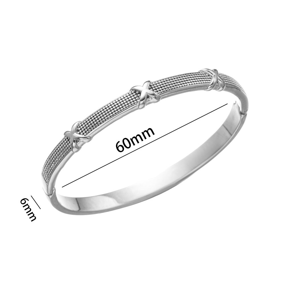 Pulseira Phoenix minimalista em aço titânio - acabamento brilhante 
