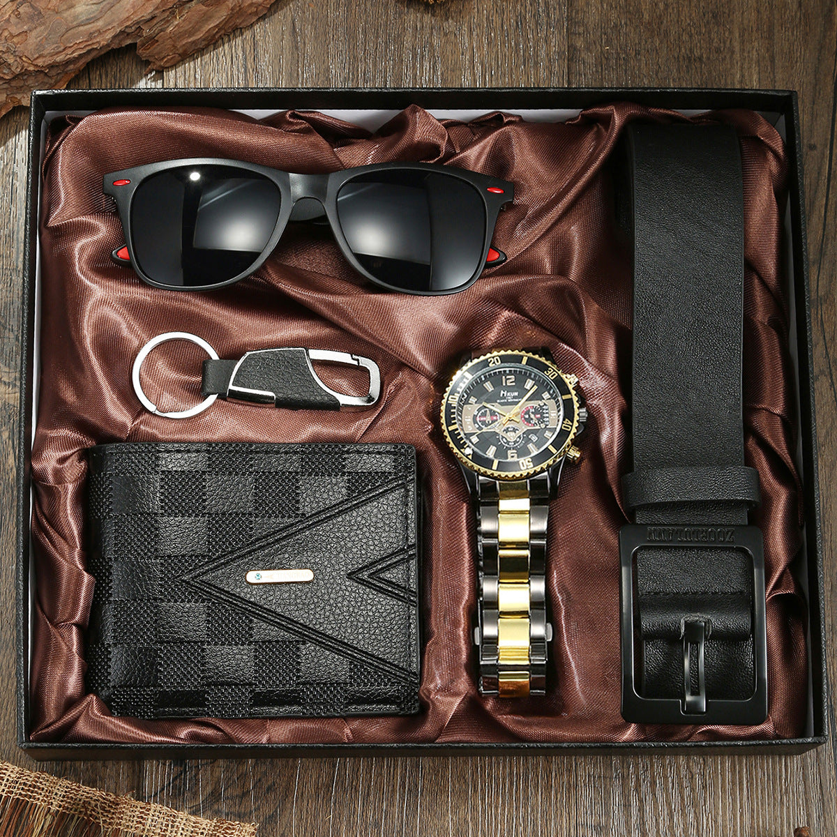 Steel belt watch fashion personality 5 pieces