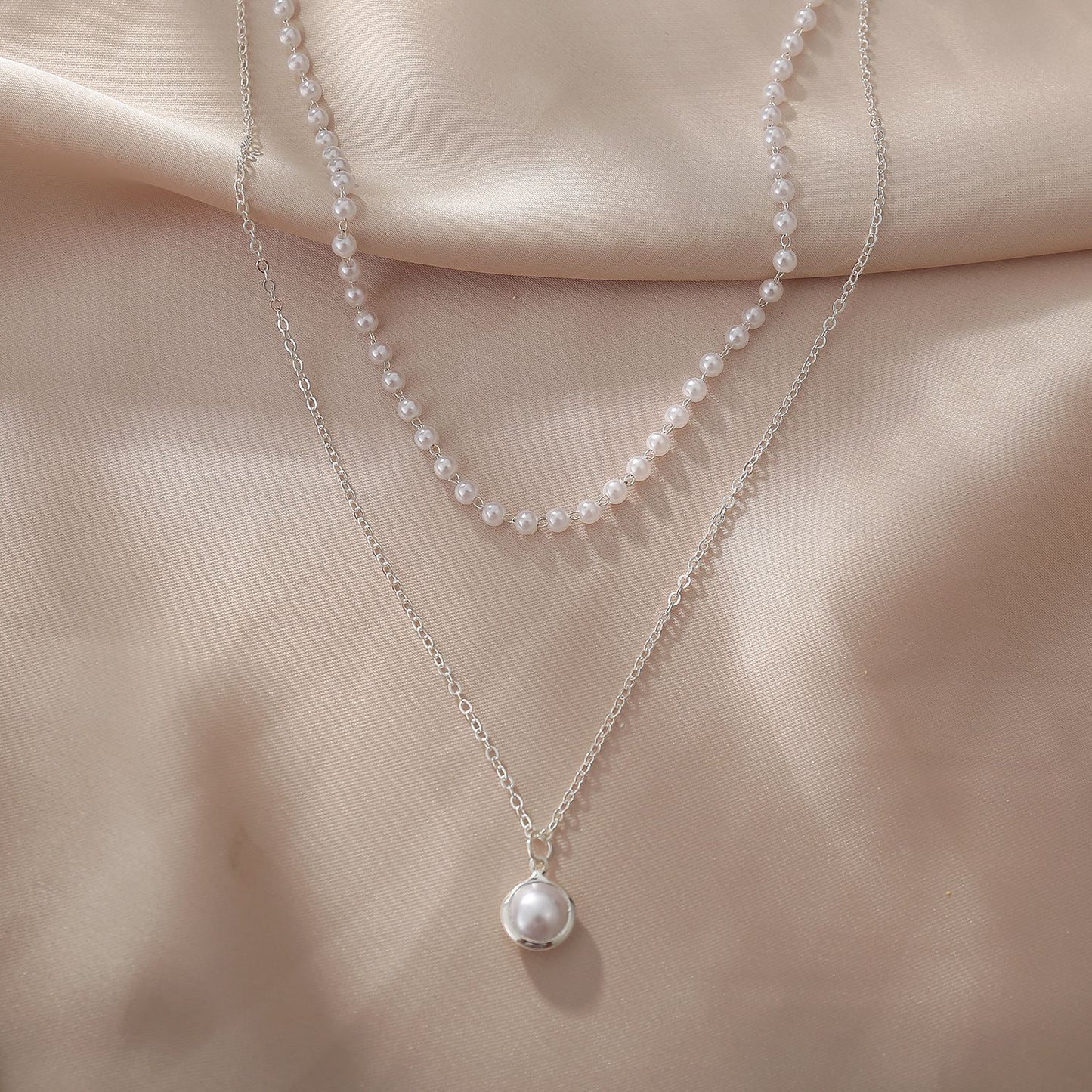 Double-Layer Faux Pearl Necklace